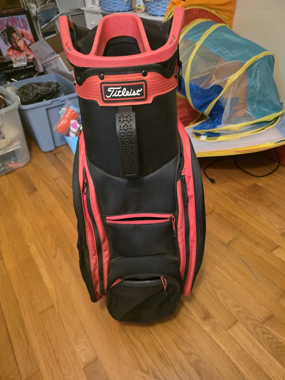 Titleist Men's Black & Coral Golf Stand/Cart Bag